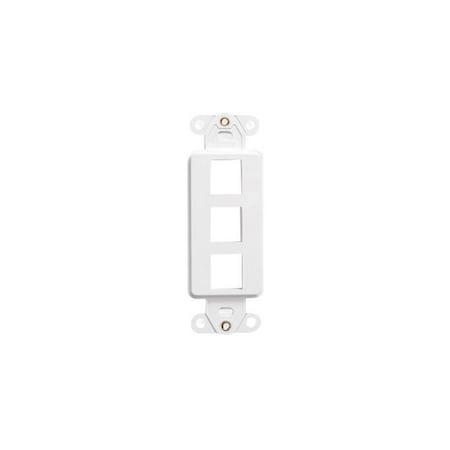 Leviton 3-Port Mounting Strap Unloaded, Decora Style Quickport, White 241925
